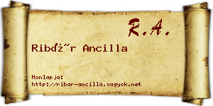 Ribár Ancilla névjegykártya