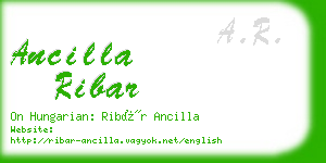 ancilla ribar business card